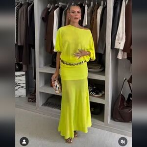 Zara Long Plain Knit Dress